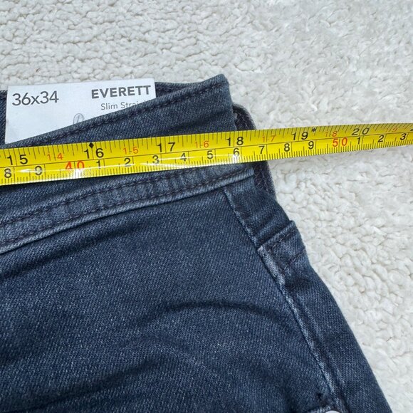 NEW AG Everett AirLuxe Slim Straight Leg Black Jean Men's, Sz 36 x 28 (Altered) - Picture 9 of 11